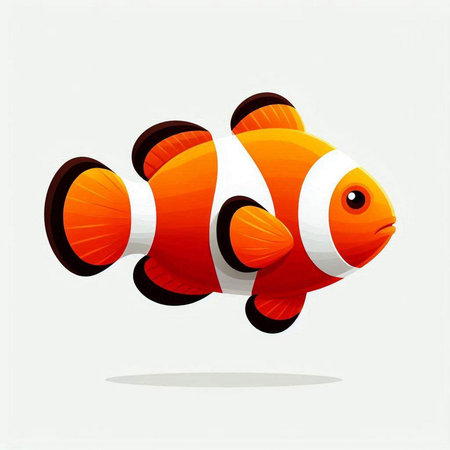 Clownfish on white background. Vector illustration. Eps 10.のイラスト素材