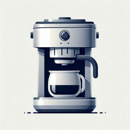 Coffee maker. Vector illustration of a coffee maker isolated on a white background.のイラスト素材