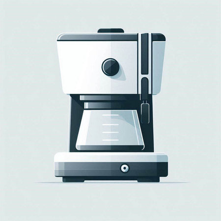Coffee maker icon. Vector illustration of a coffee maker.のイラスト素材