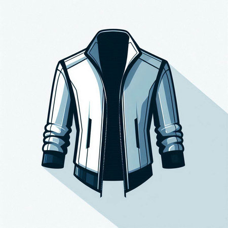 Men's jacket on a light background. Vector illustration. Eps 10のイラスト素材