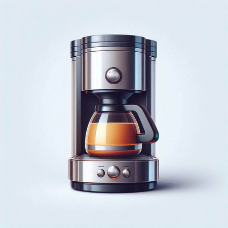 Coffee machine on a white background. 3d rendering.のイラスト素材