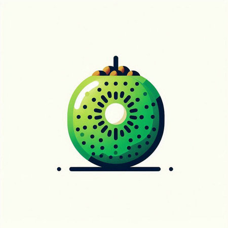 Kiwi fruit icon. Vector illustration of kiwi fruit.のイラスト素材