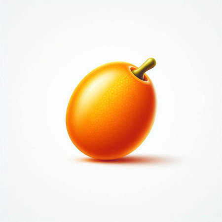 Illustration of a ripe orange plum on a white background - vectorのイラスト素材