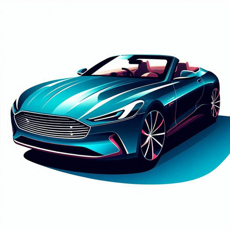 sports car on a white background, vector illustration, eps 10のイラスト素材