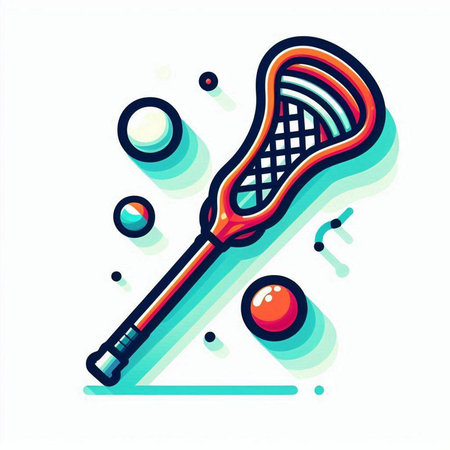 Tennis racket and ball, vector illustration, isolated on white background.のイラスト素材