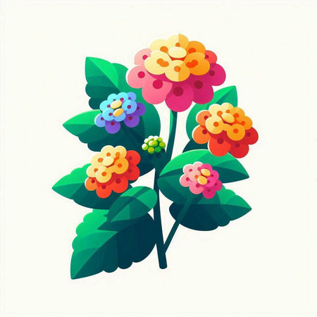 Colorful flowers on a white background. Vector illustration for your designのイラスト素材
