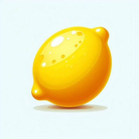Lemon on a white background, vector illustration, eps 10のイラスト素材