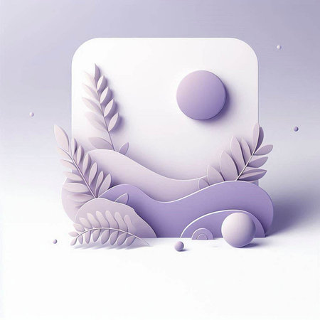 3d abstract background with geometric shapes, paper cut and craft styleのイラスト素材