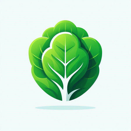 Green leaf icon. Vector illustration, eps10, transparency.のイラスト素材