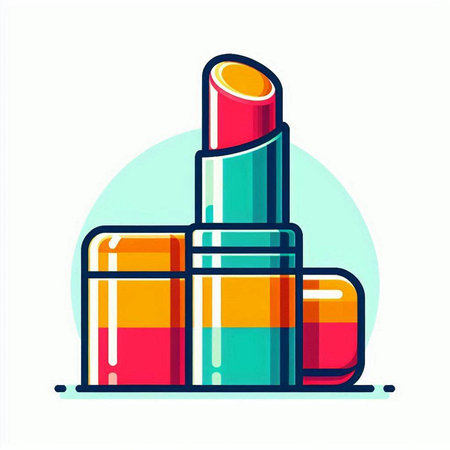 Lipstick vector icon. Cartoon illustration of lipstick icon for web designのイラスト素材