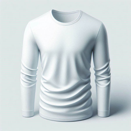 Blank white t-shirt mockup, front view, 3d renderingのイラスト素材