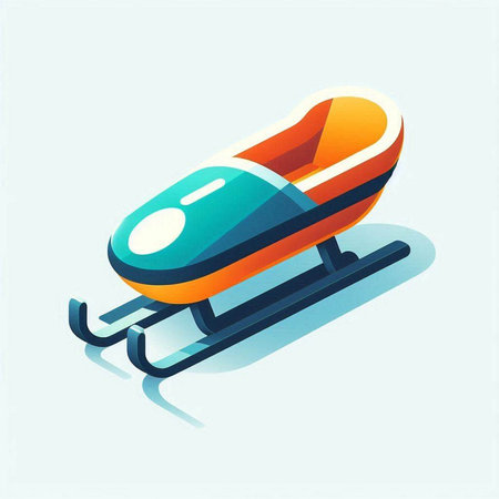 snowmobile isometric icon, vector eps10 illustration.のイラスト素材