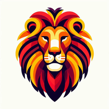 Lion head vector illustration isolated on white background. Lion head vector illustration.のイラスト素材