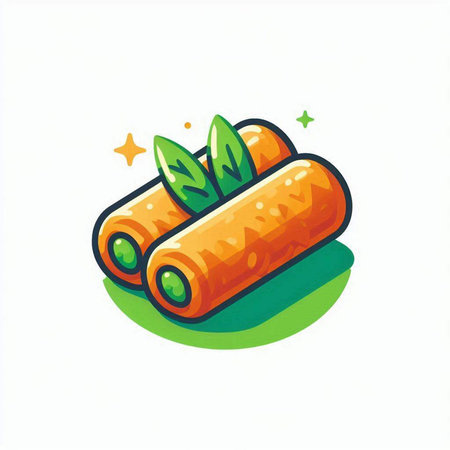 Vegetable roll icon. Vegetable roll icon. Vector illustrationのイラスト素材