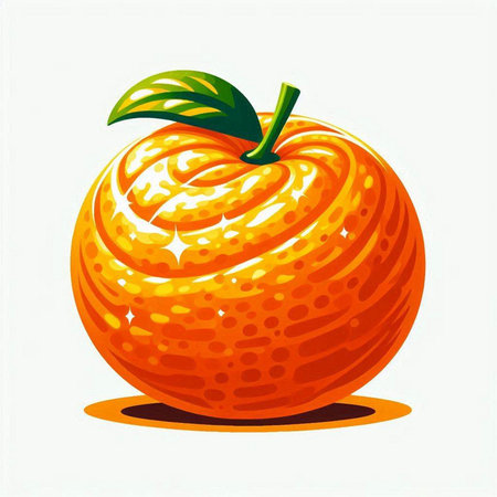 Orange fruit on white background. Vector illustration. Eps 10 vector file.のイラスト素材