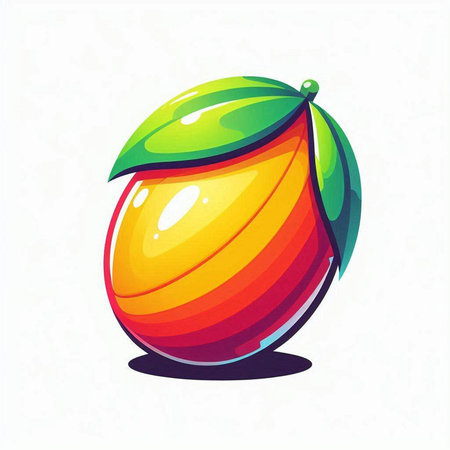 Colorful fruit icon. Vector illustration. Isolated on white background.のイラスト素材