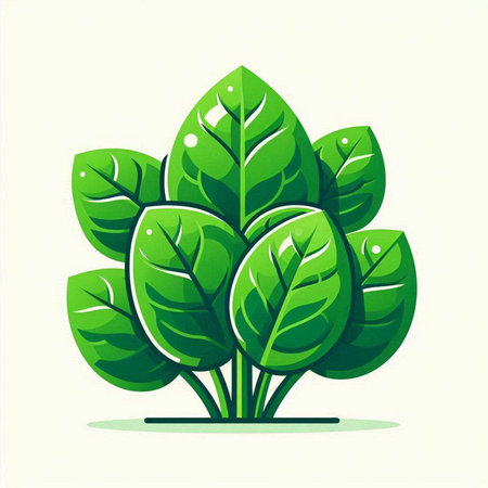 Green leaves vector illustration. Vector illustration of a bunch of leaves.のイラスト素材