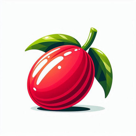 peach isolated on a white background. vector illustration, eps 10のイラスト素材