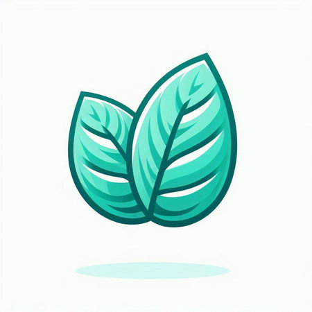 Green leaf icon on white background. Vector illustration. Eps 10.のイラスト素材