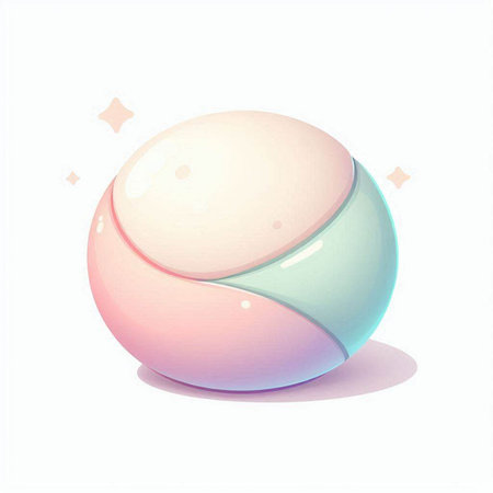 Illustration of a colorful ball on a white background, vector illustrationのイラスト素材