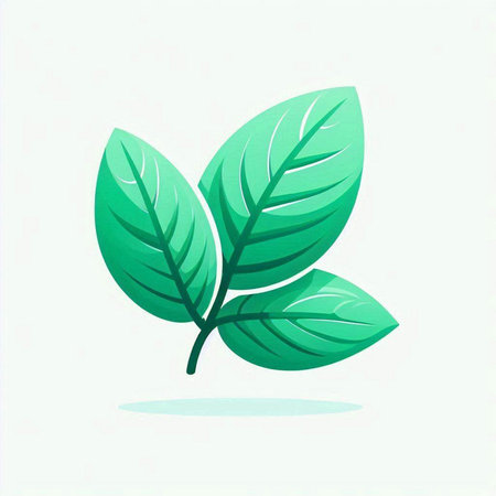 Green leaves on a white background. Vector illustration. Eps 10.のイラスト素材
