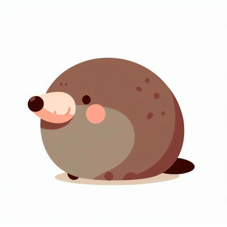 Cute cartoon hedgehog on a white background. Vector illustration.のイラスト素材