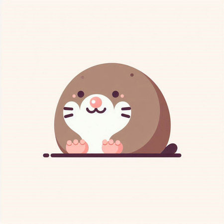 Cute cartoon hamster. Vector illustration of a hamster.のイラスト素材