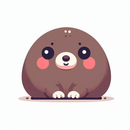 Cute cartoon hedgehog isolated on white background. Vector illustration.のイラスト素材