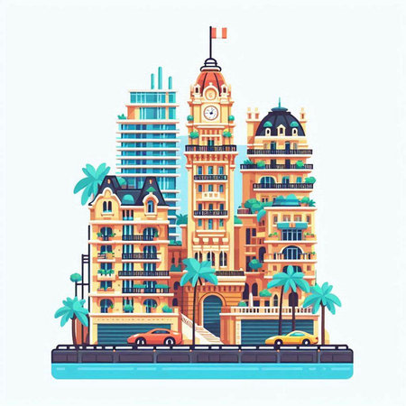 Sydney, Australia city skyline. Vector illustration in flat styleのイラスト素材