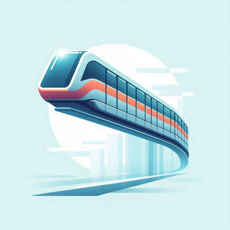 Modern high speed train. Vector illustration of a modern high speed train.のイラスト素材