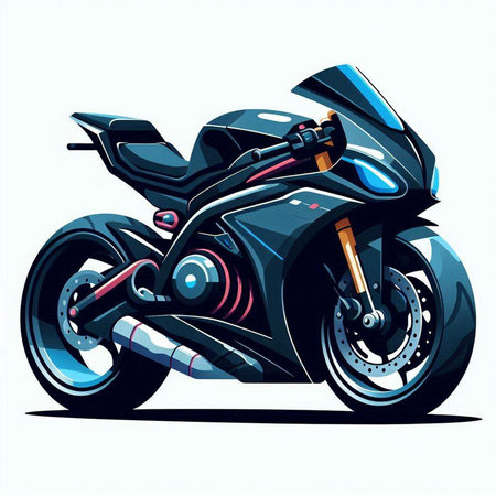 Motorcycle vector illustration isolated on a white background. EPS 10.のイラスト素材