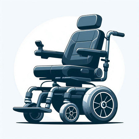 Wheelchair vector illustration. Wheelchair for disabled person. Wheelchair for disabled people.のイラスト素材