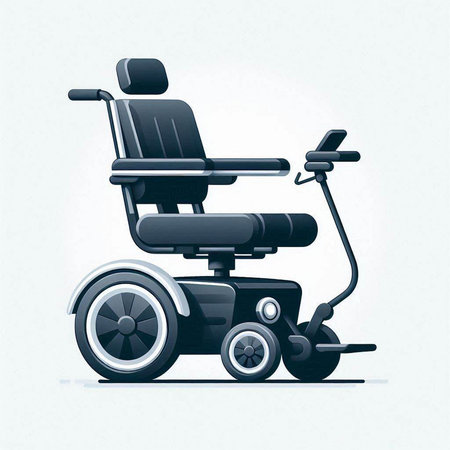 Wheelchair for disabled person. Wheelchair for disabled people. Vector illustration.のイラスト素材