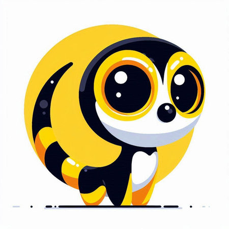 Cute cartoon monster isolated on a white background. Vector illustration.のイラスト素材