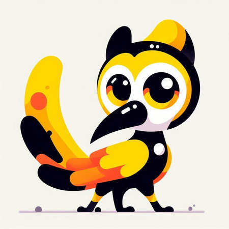 Vector illustration of a cute cartoon dog with big eyes and yellow tongue.のイラスト素材
