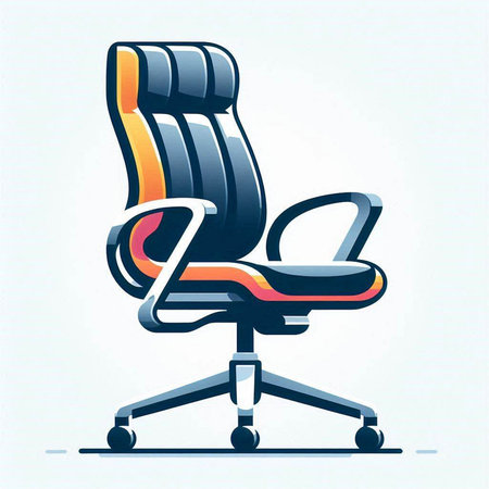 Office chair. Vector illustration of an office chair for your design.のイラスト素材