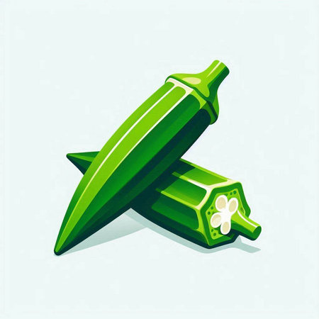 Illustration of a green hot chili pepper isolated on a white backgroundのイラスト素材