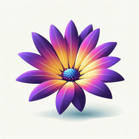 Beautiful flower on white background. Vector illustration. Eps 10.のイラスト素材