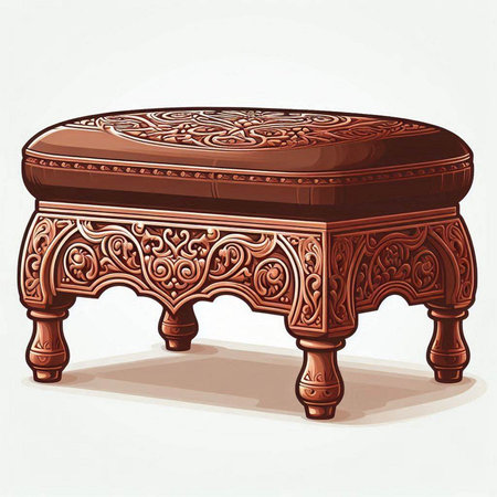 Antique Antique Wooden Furniture. Vector Illustration EPS10のイラスト素材