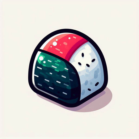 Sushi icon in isometric 3d style. Vector illustration.のイラスト素材