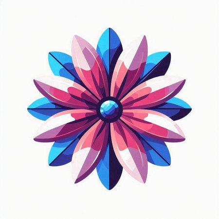 Colorful flower on white background. Vector illustration for your design.のイラスト素材