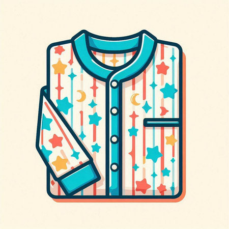 Fashion shirt with stars and stripes. Vector illustration in flat styleのイラスト素材