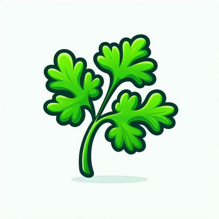 Parsley icon isolated on white background. Vector illustration. Eps 10.のイラスト素材