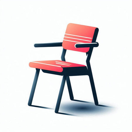 chair icon on the white background. 3d rendering - illustration.のイラスト素材