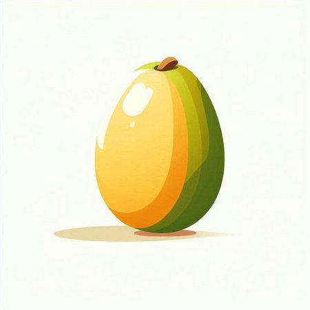 mango fruit vector illustration on a white background. Vector illustration.のイラスト素材