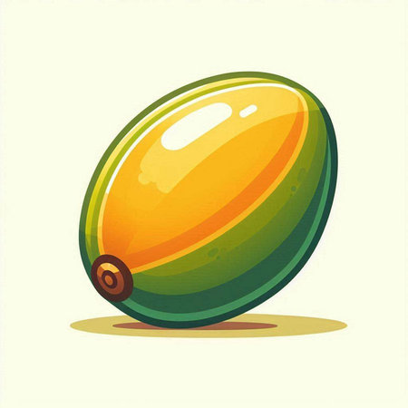 Illustration of mango fruit on a white background. Vector illustration.のイラスト素材