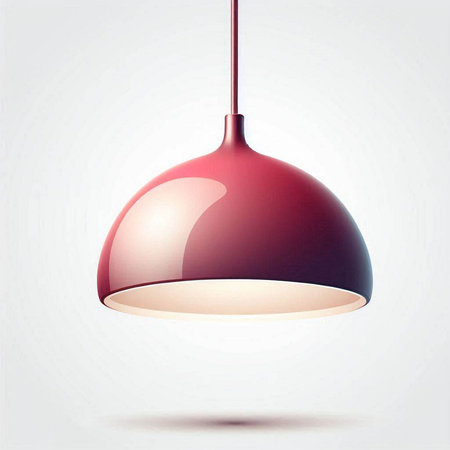 Vector illustration of a red lamp on a white background. Eps 10のイラスト素材