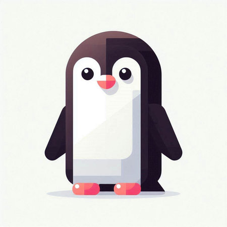 Cute penguin vector illustration. Cute cartoon penguin.のイラスト素材