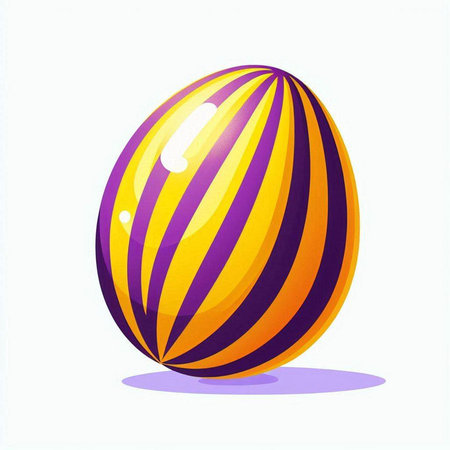 Easter egg isolated on white background. Vector illustration. Eps 10.のイラスト素材