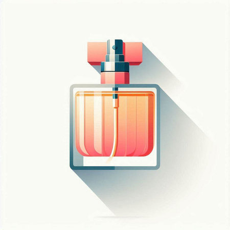 Perfume bottle icon. Flat design style. Vector illustration.のイラスト素材
